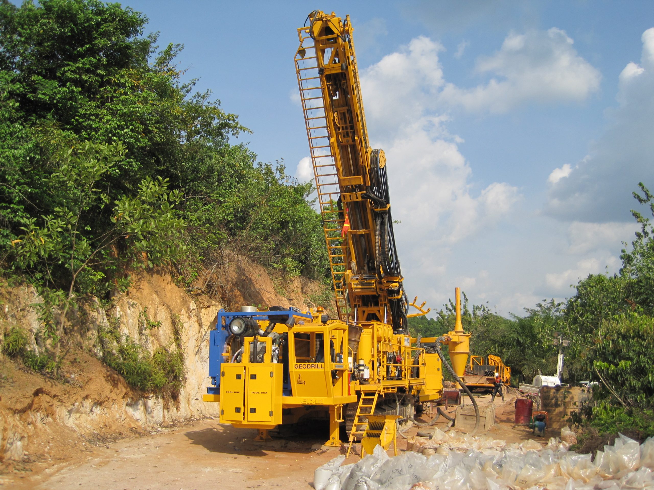 Geodrill rig operating on site
