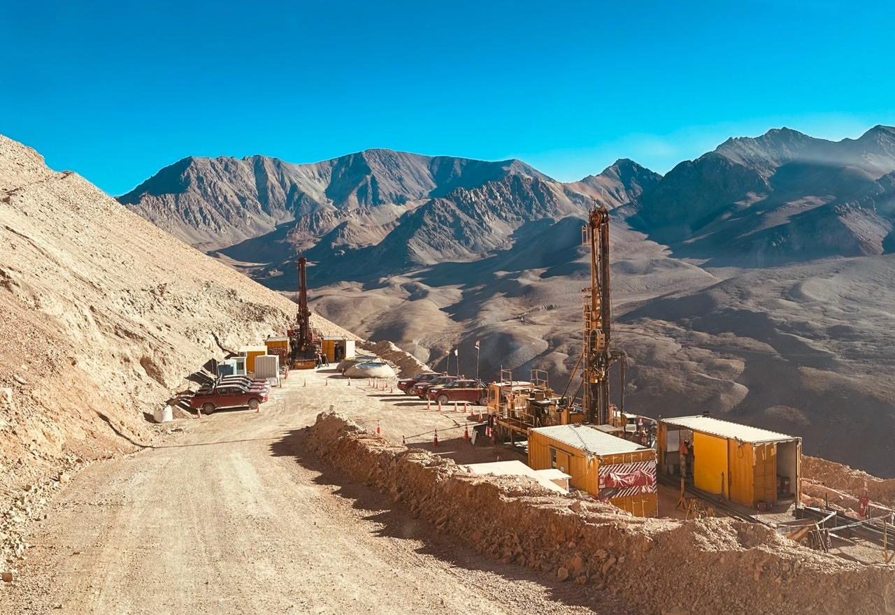 Geodrill drill rigs at a high-altitude mountain drilling site